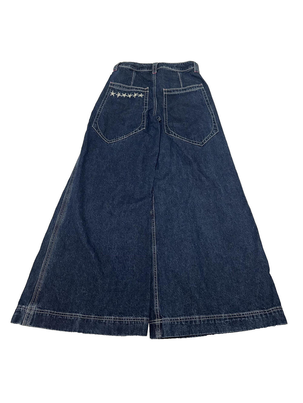A LAB Digital Jeans Women 4 Blue Denim Wide Leg Baggy Y2k Rave 32" JNCO
